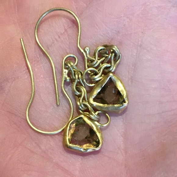 Watermelon Turmaline Slices Wrapped in 22K Gold - Picture 6 of 6